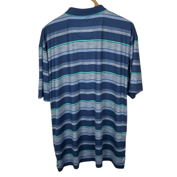 PO849 Men’s Callaway Golf Brand Striped Performance Polo Shirt XL - Picture 3 of 4